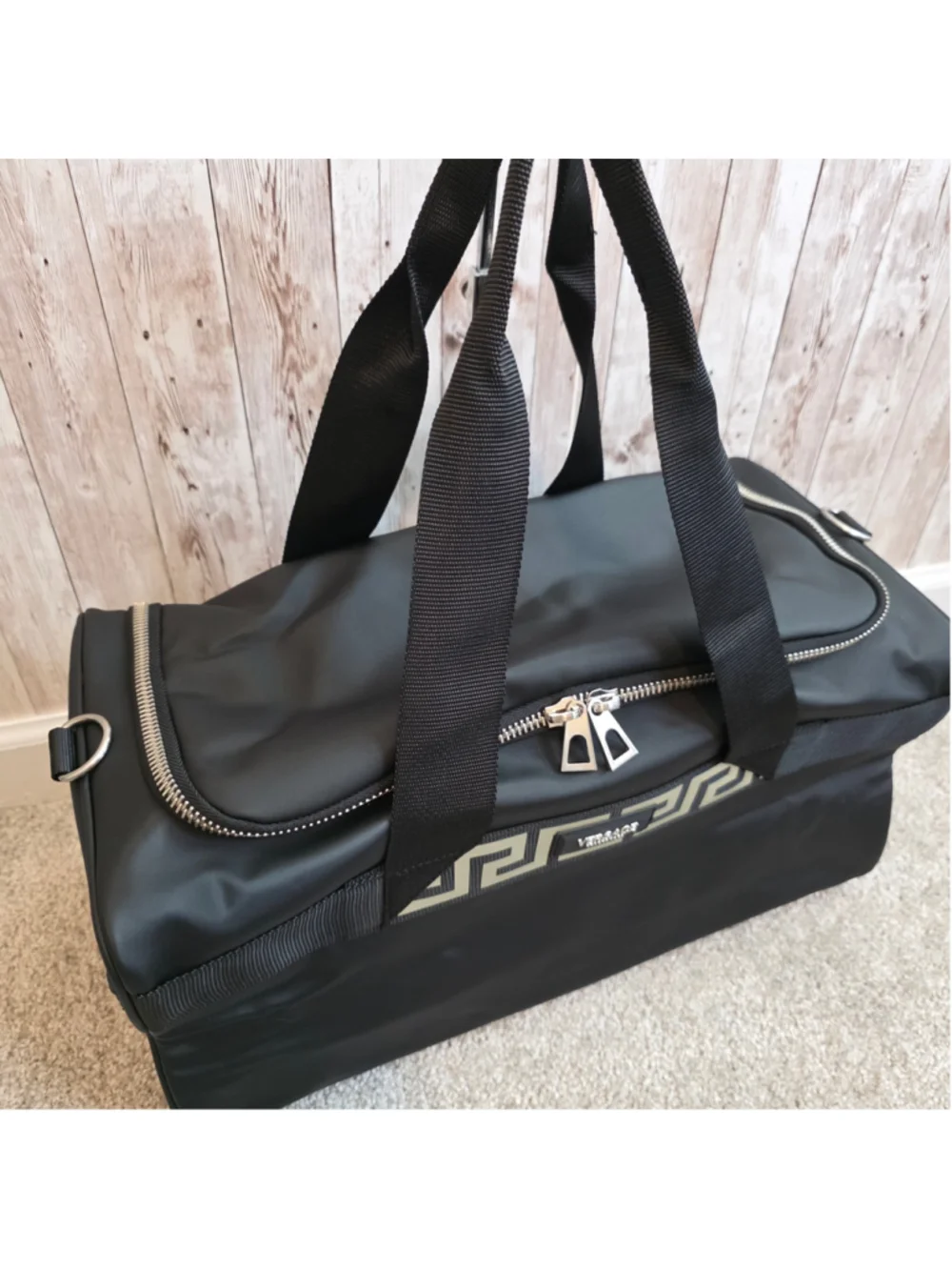 Men's Versace Fragrances Black Duffel Bag NWOT
